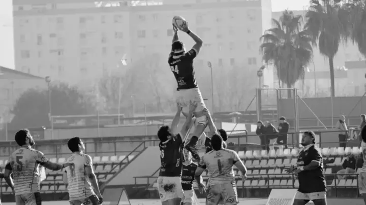 Touche en un partido del Club Amigos del Rugby de Sevilla